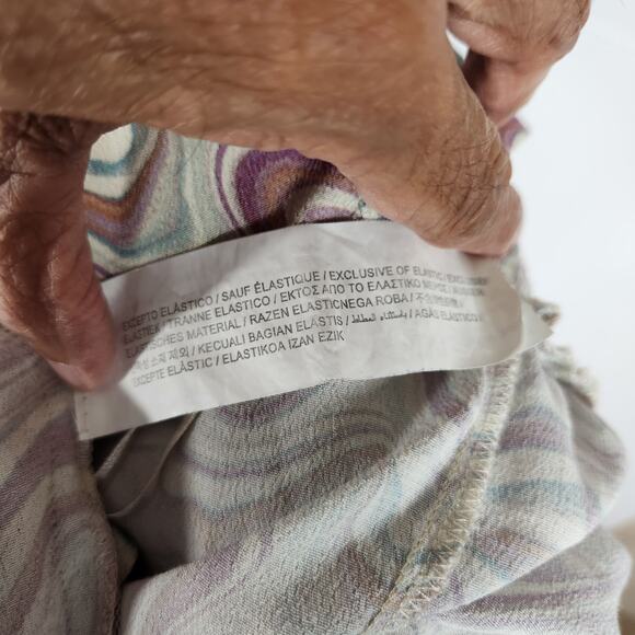 Pull & Bear Marble Print Halter Mini Dress Backless Womens Size Small Multicolor - Picture 12 of 12